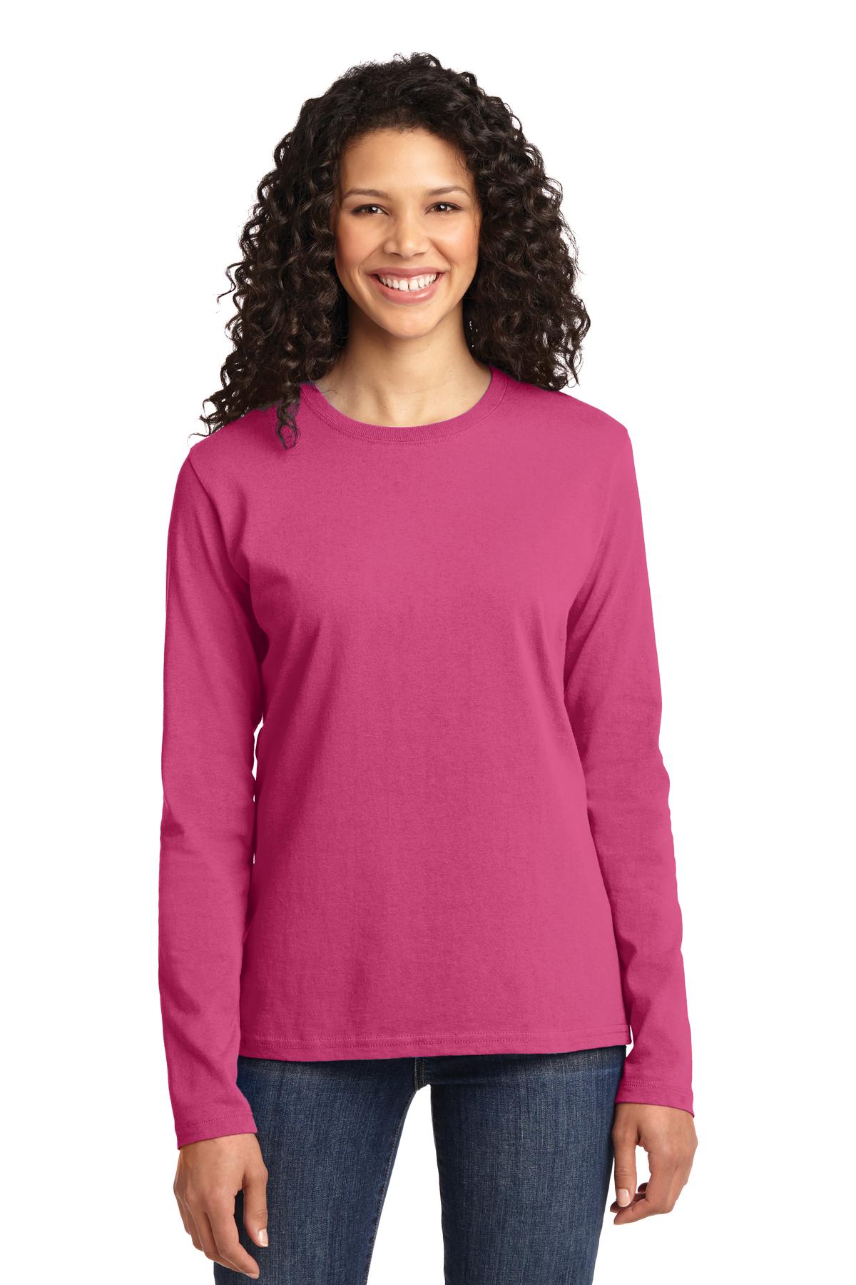 Port & Co™ Women's Long Sleeve Core Cotton Tee LPC54LS