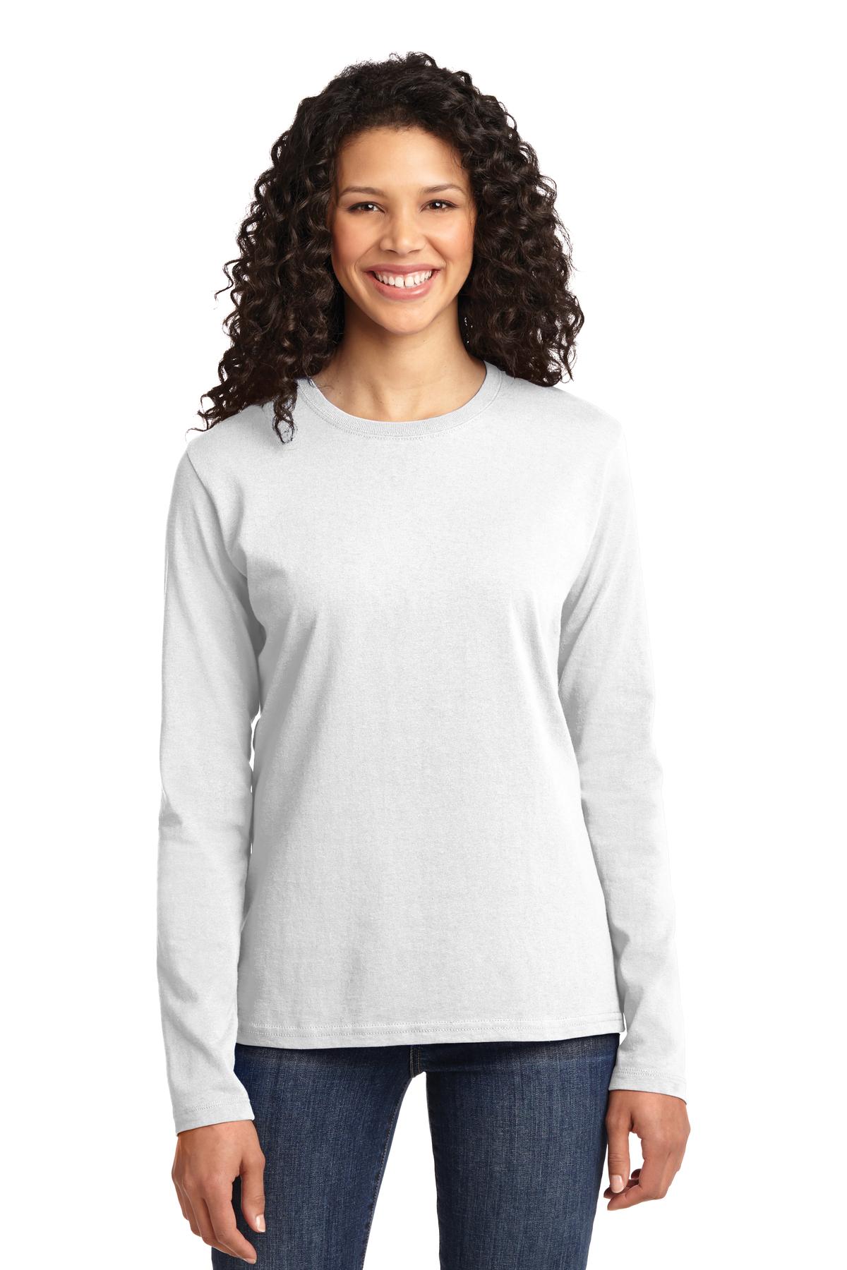 Port & Co™ Women's Long Sleeve Core Cotton Tee LPC54LS
