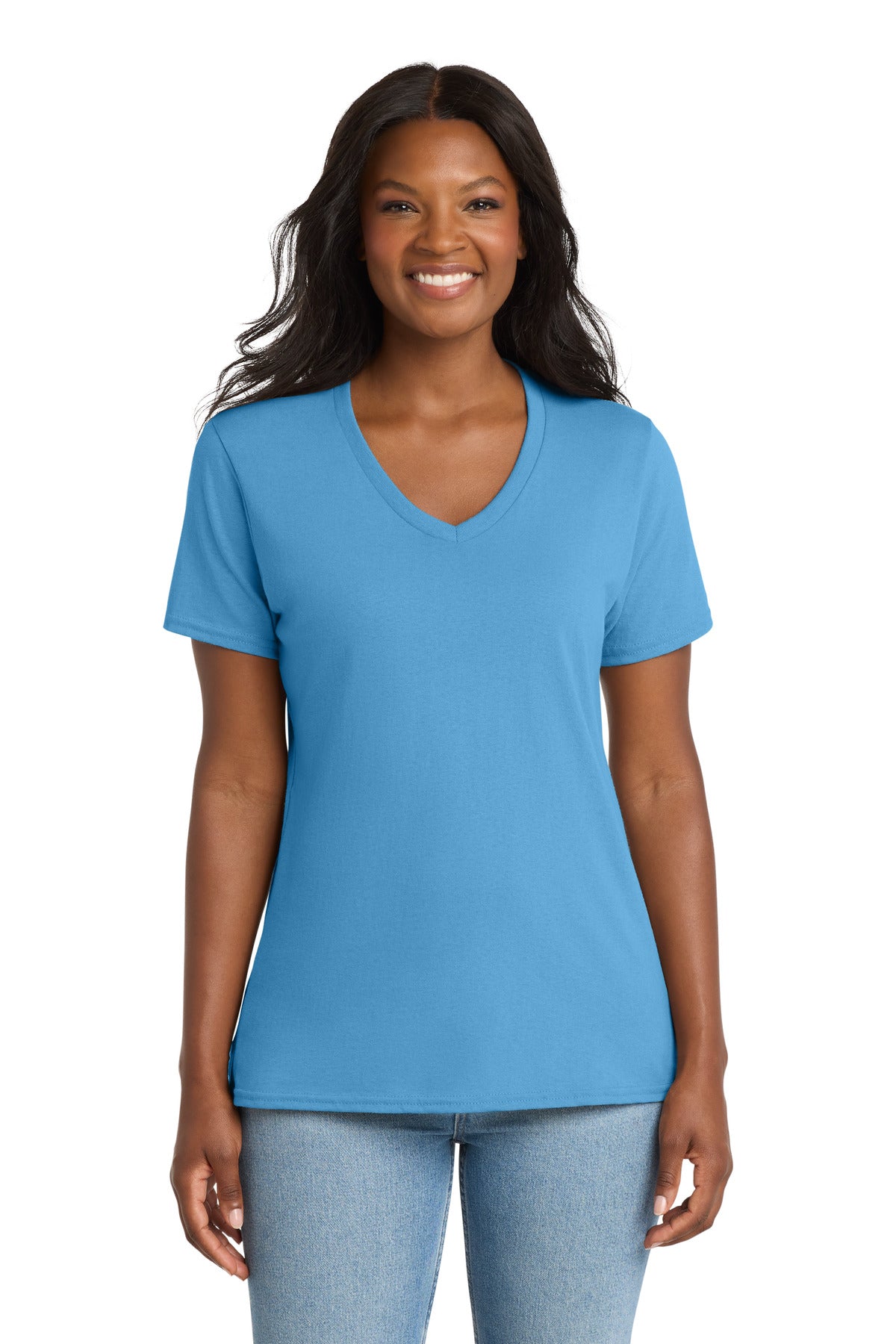 Port & Co™ Women's Core Cotton V-Neck Tee LPC54V