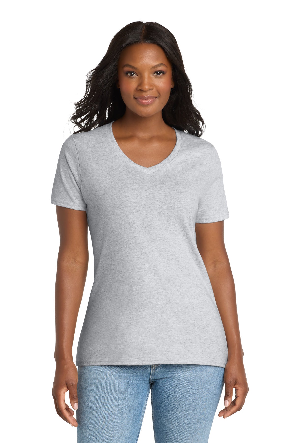 Port & Co™ Women's Core Cotton V-Neck Tee LPC54V