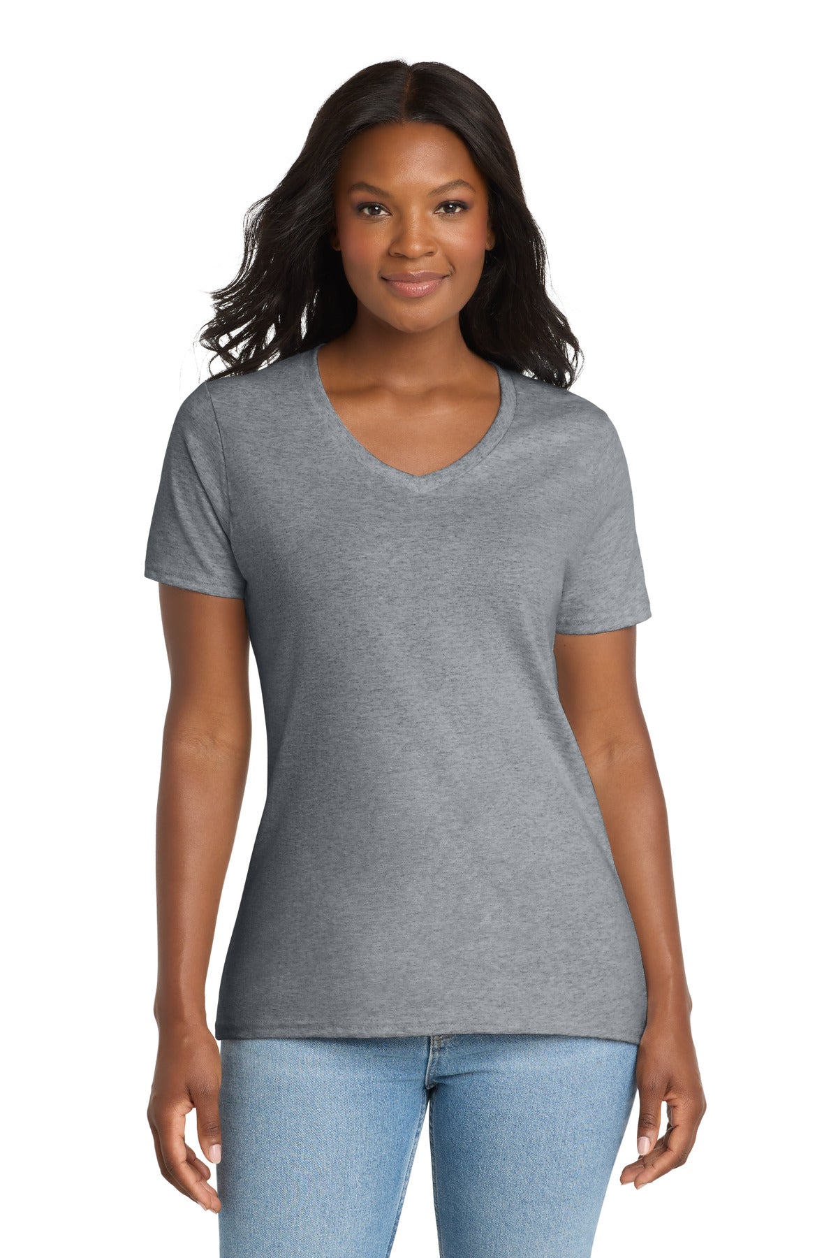 Port & Co™ Women's Core Cotton V-Neck Tee LPC54V