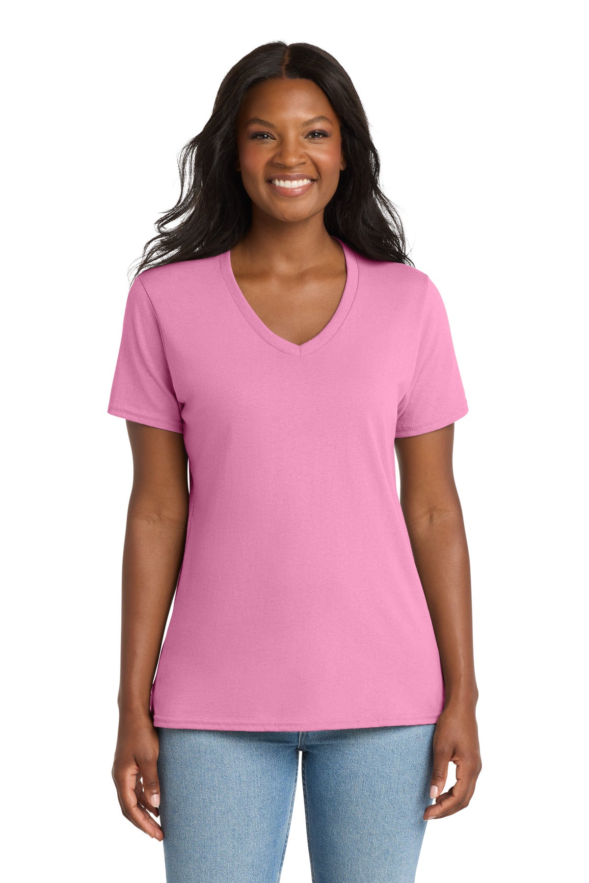Port & Co™ Women's Core Cotton V-Neck Tee LPC54V