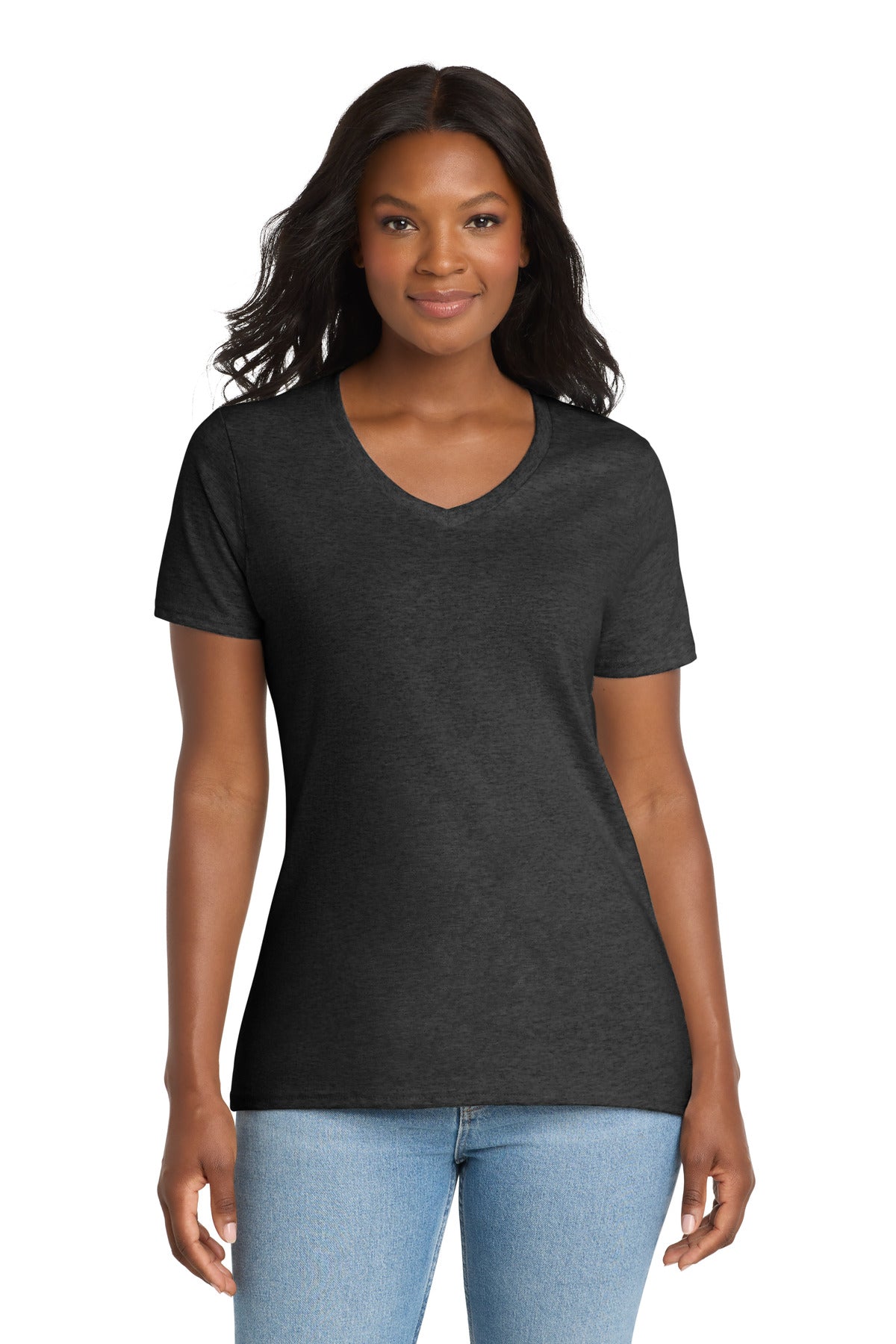 Port & Co™ Women's Core Cotton V-Neck Tee LPC54V