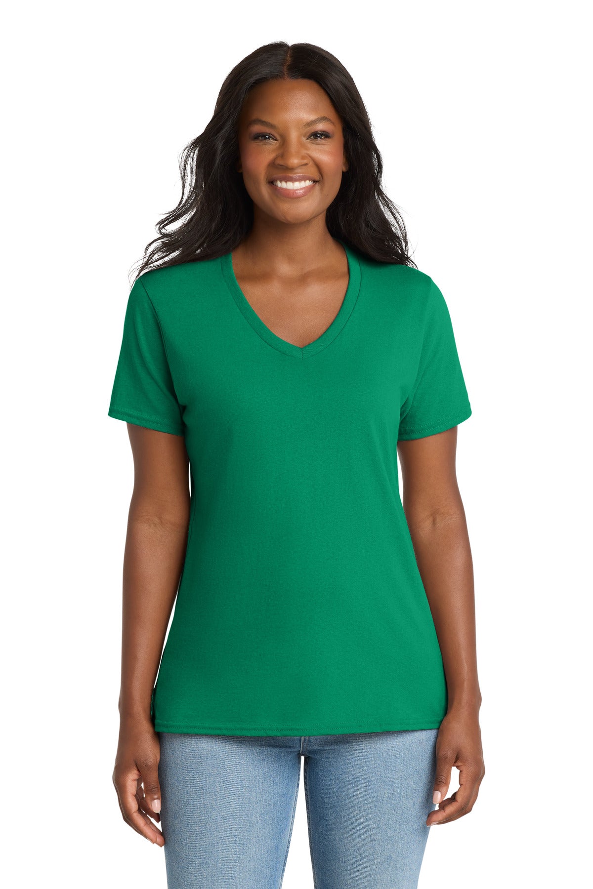 Port & Co™ Women's Core Cotton V-Neck Tee LPC54V
