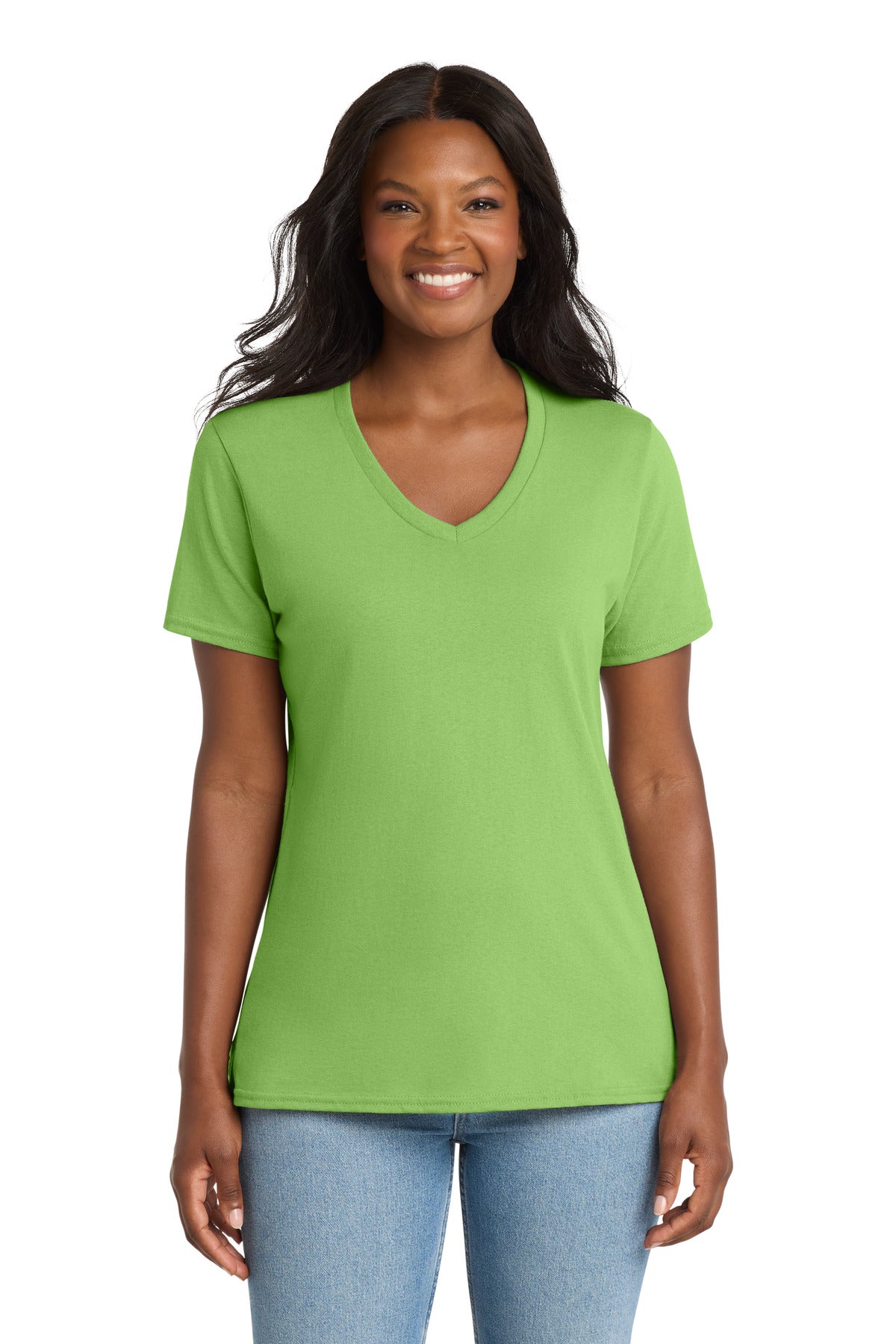 Port & Co™ Women's Core Cotton V-Neck Tee LPC54V