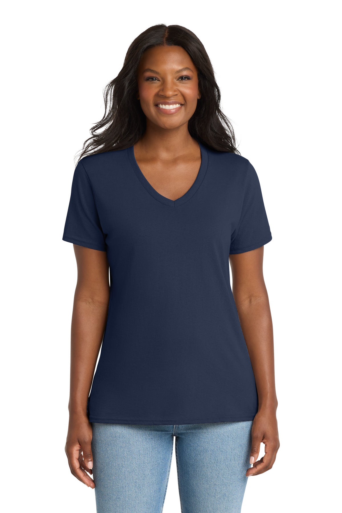 Port & Co™ Women's Core Cotton V-Neck Tee LPC54V