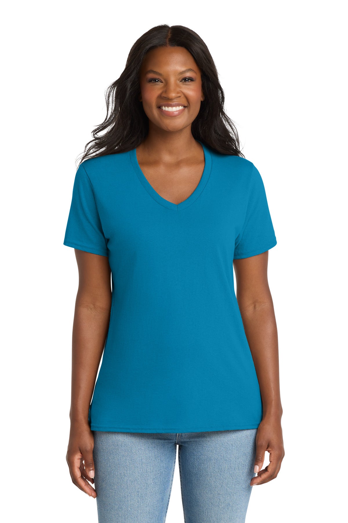 Port & Co™ Women's Core Cotton V-Neck Tee LPC54V