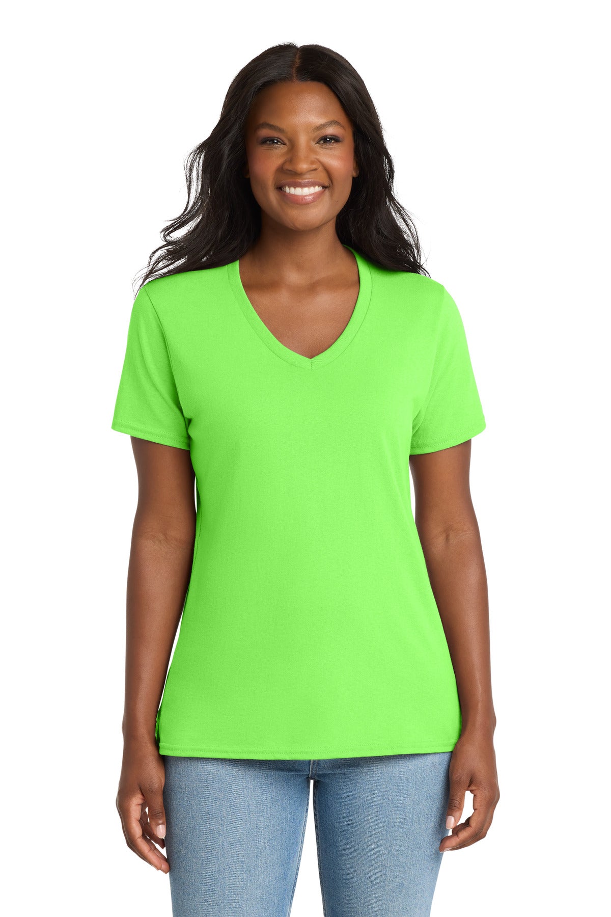 Port & Co™ Women's Core Cotton V-Neck Tee LPC54V