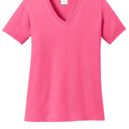 Port & Company ®  Women's Core Cotton V-Neck Tee. LPC54V