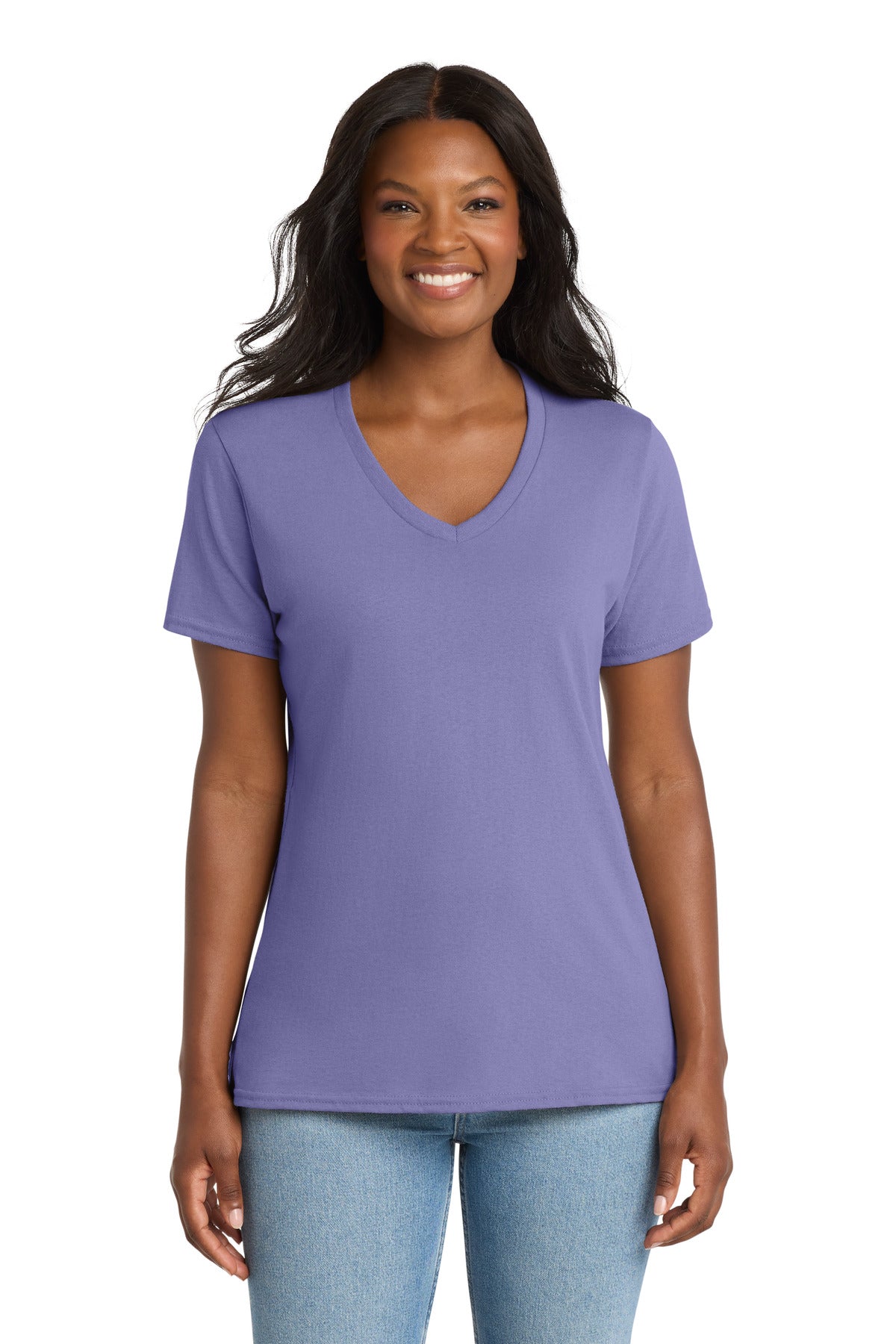 Port & Co™ Women's Core Cotton V-Neck Tee LPC54V
