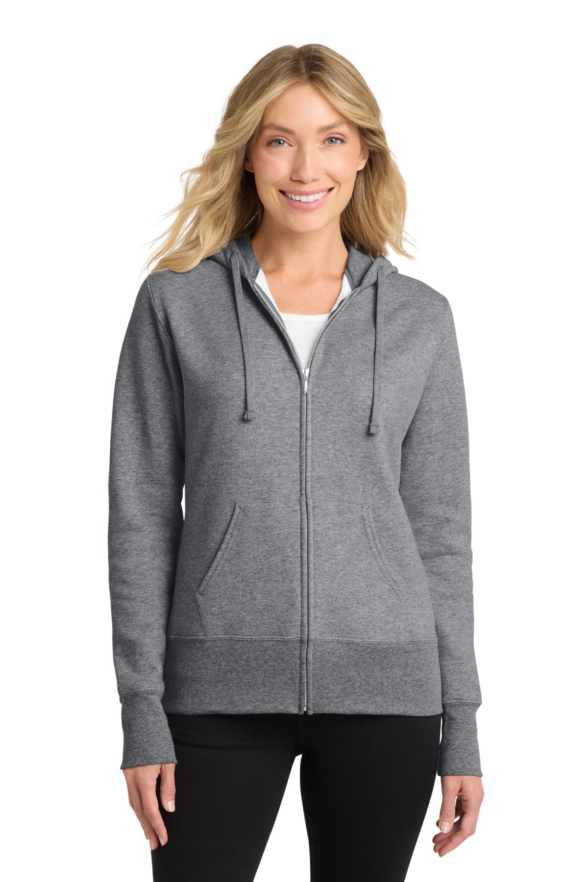 Port & Co™ Women's Core Fleece Full-Zip Hooded Sweatshirt LPC78ZH