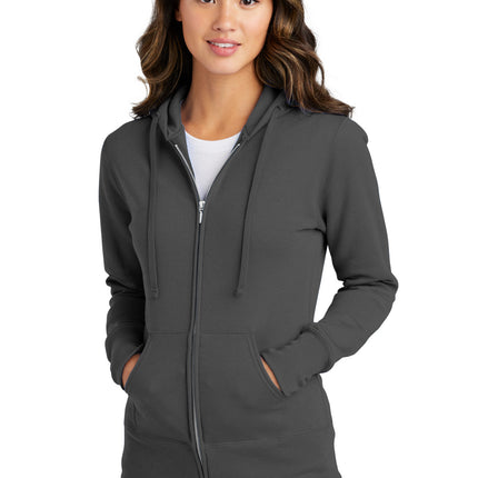 Port & Company ®  Women's Core Fleece Full-Zip Hooded Sweatshirt. LPC78ZH