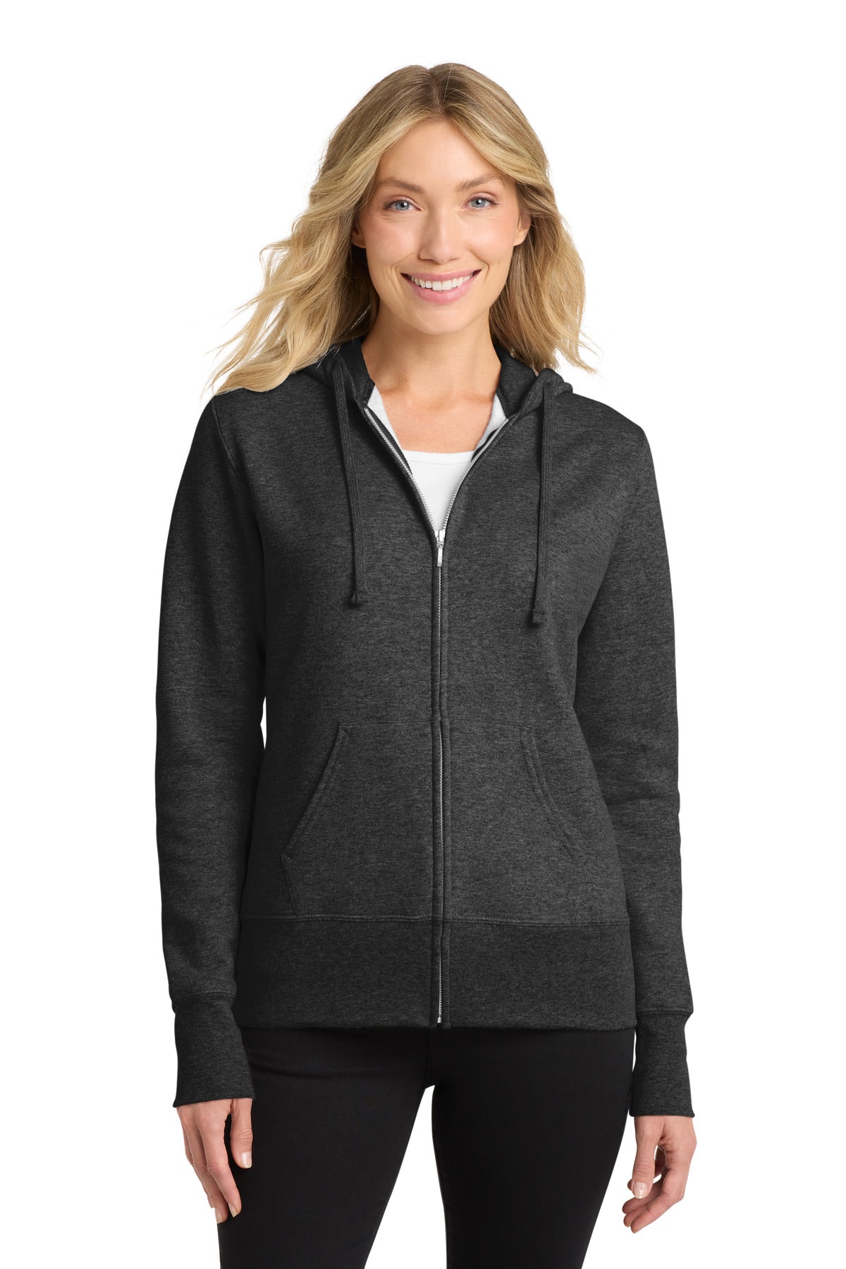 Port & Co™ Women's Core Fleece Full-Zip Hooded Sweatshirt LPC78ZH