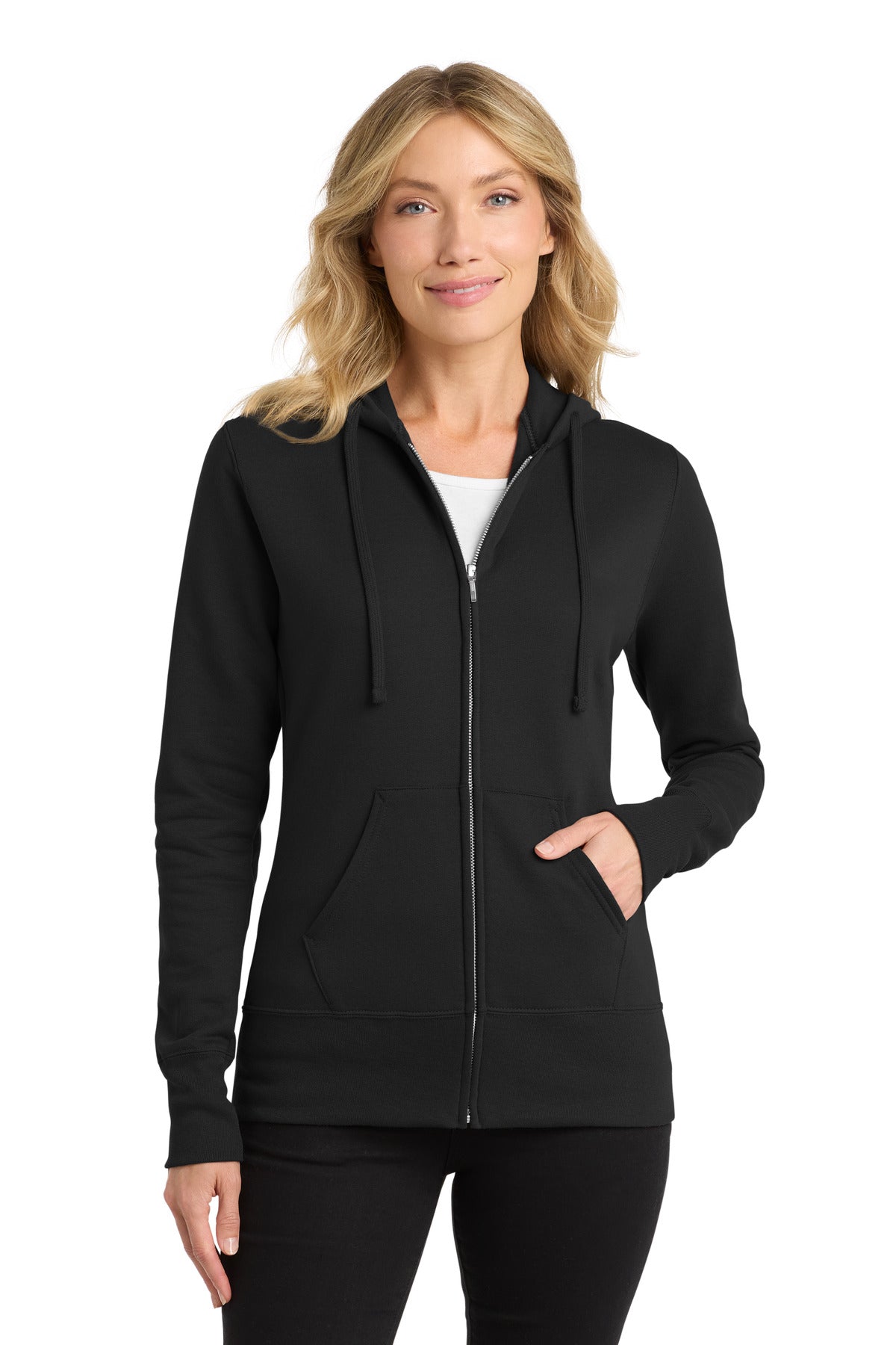 Port & Co™ Women's Core Fleece Full-Zip Hooded Sweatshirt LPC78ZH