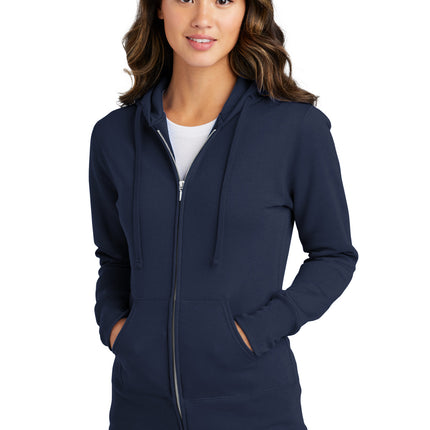 Port & Company ®  Women's Core Fleece Full-Zip Hooded Sweatshirt. LPC78ZH