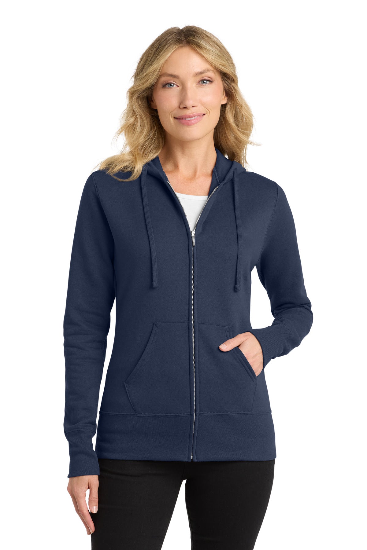 Port & Co™ Women's Core Fleece Full-Zip Hooded Sweatshirt LPC78ZH