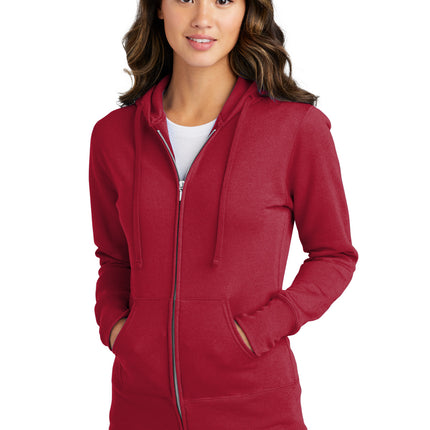 Port & Company ®  Women's Core Fleece Full-Zip Hooded Sweatshirt. LPC78ZH