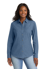 Port & Co Women's Long Sleeve Value Denim Shirt LSP10