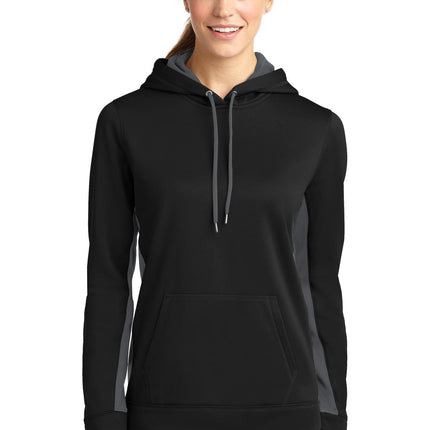 Sport-Tek ®  Women's Sport-Wick ®  Fleece Colorblock Hooded Pullover. LST235