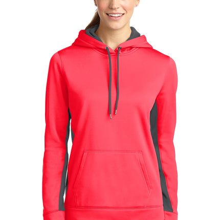 Sport-Tek ®  Women's Sport-Wick ®  Fleece Colorblock Hooded Pullover. LST235