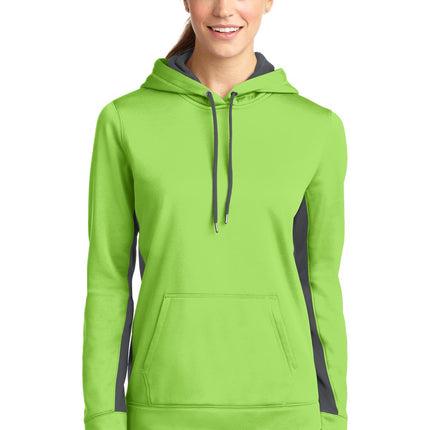 Sport-Tek ®  Women's Sport-Wick ®  Fleece Colorblock Hooded Pullover. LST235