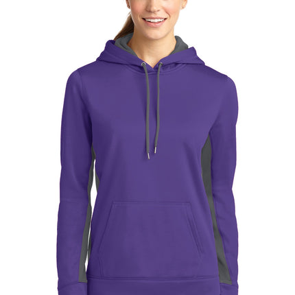 Sport-Tek ®  Women's Sport-Wick ®  Fleece Colorblock Hooded Pullover. LST235