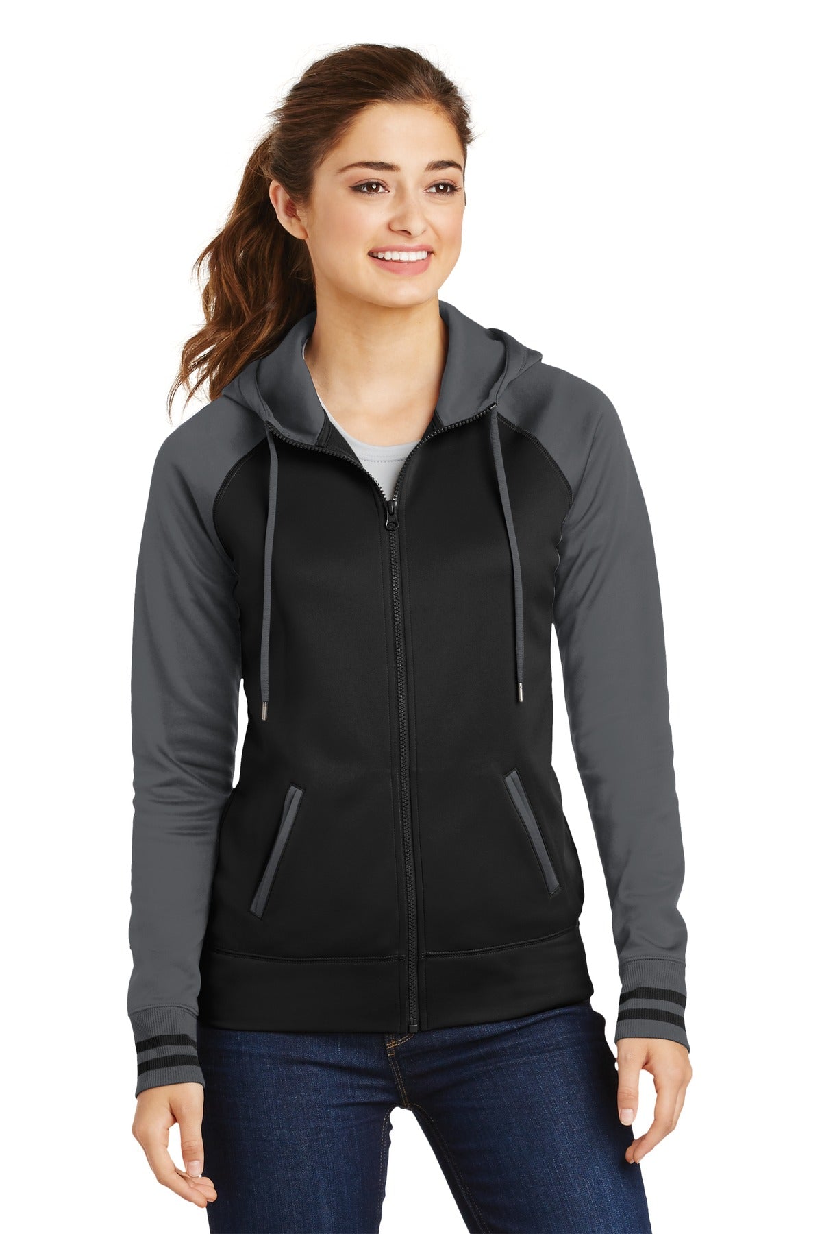 Sport-Tek® Women's Sport-Wick® Varsity Fleece Full-Zip Hooded Jacket LST236