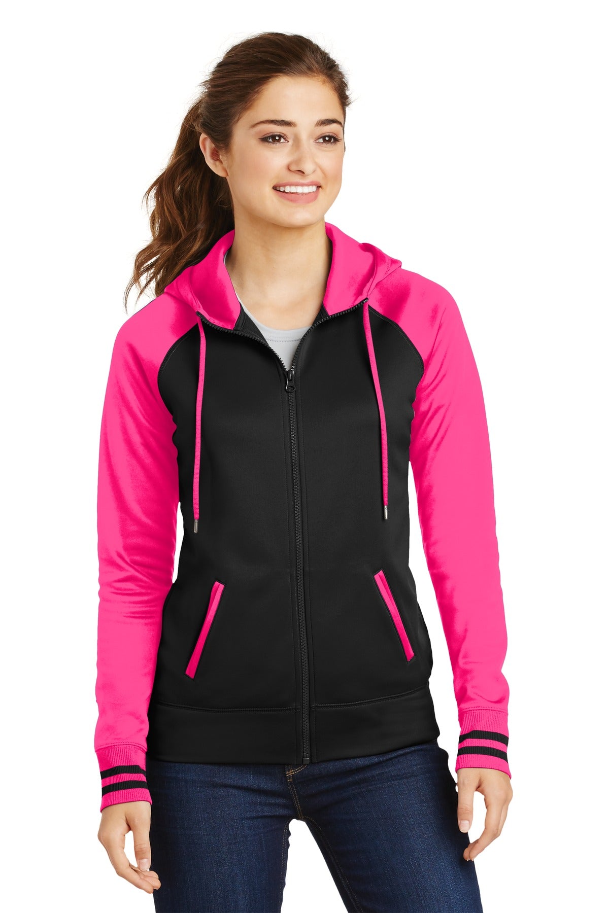 Sport-Tek® Women's Sport-Wick® Varsity Fleece Full-Zip Hooded Jacket LST236