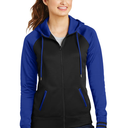 Sport-Tek ®  Women's Sport-Wick ®  Varsity Fleece Full-Zip Hooded Jacket. LST236