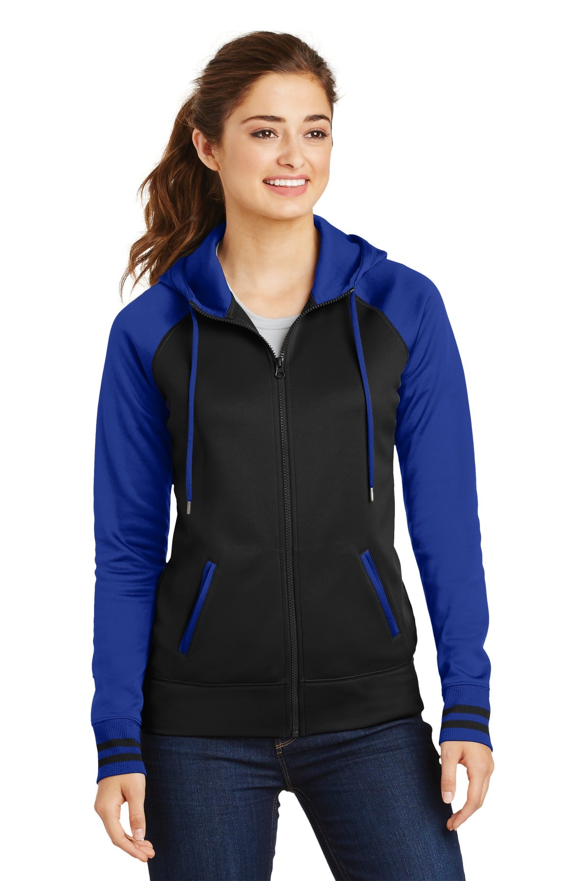 Sport-Tek® Women's Sport-Wick® Varsity Fleece Full-Zip Hooded Jacket LST236