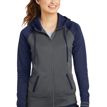Sport-Tek ®  Women's Sport-Wick ®  Varsity Fleece Full-Zip Hooded Jacket. LST236