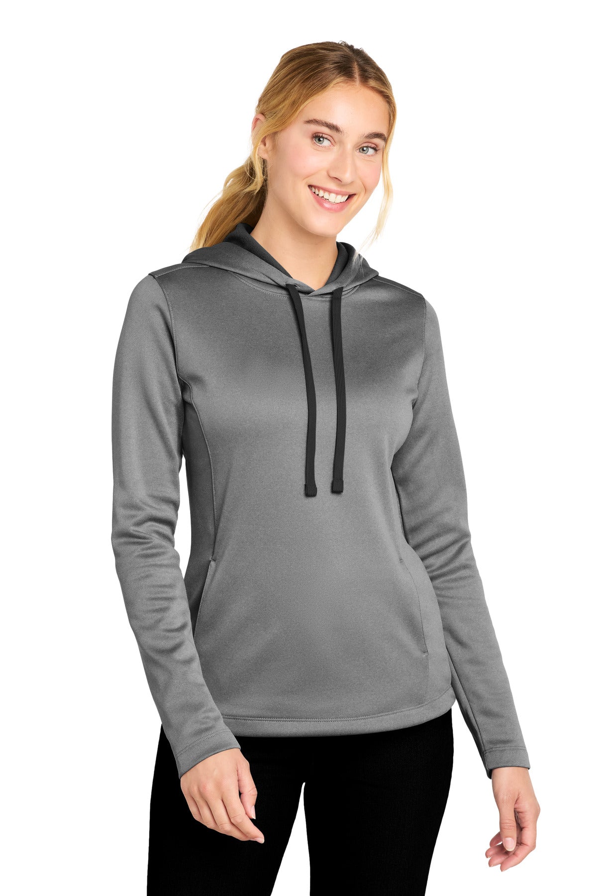 Sport-Tek ® Women's PosiCharge ® Sport-Wick ® Heather Fleece Hooded Pullover LST264