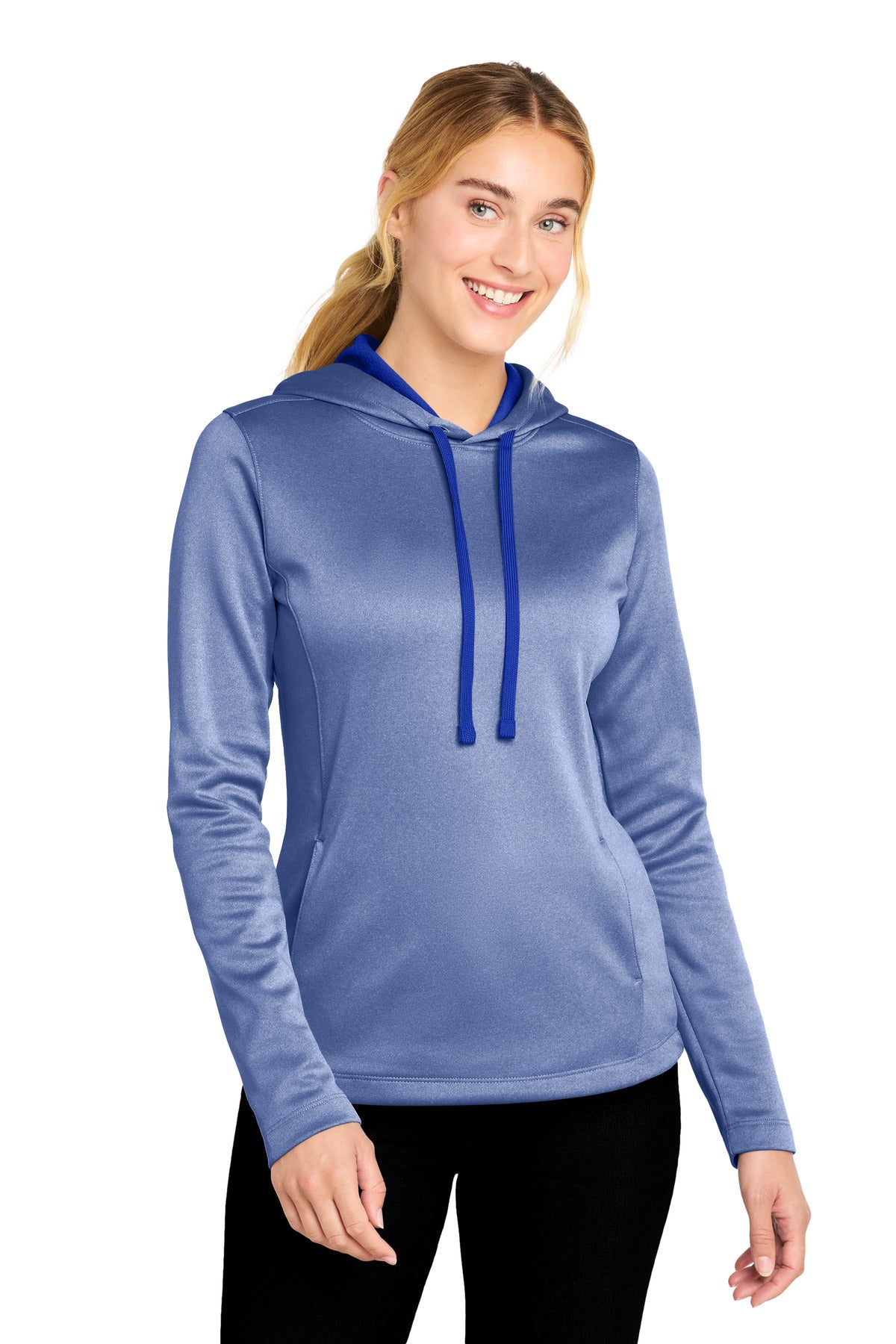 Sport-Tek ® Women's PosiCharge ® Sport-Wick ® Heather Fleece Hooded Pullover LST264