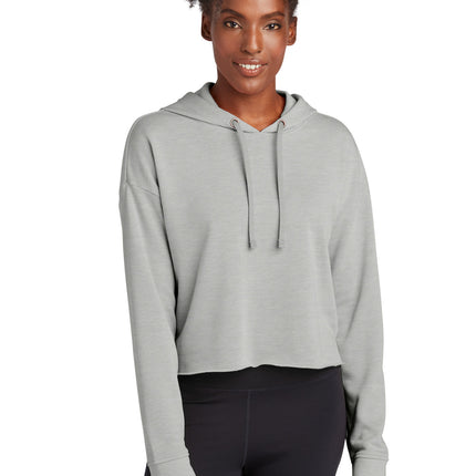 Sport-Tek  ®  Women's PosiCharge  ®  Tri-Blend Wicking Fleece Crop Hooded Pullover LST298