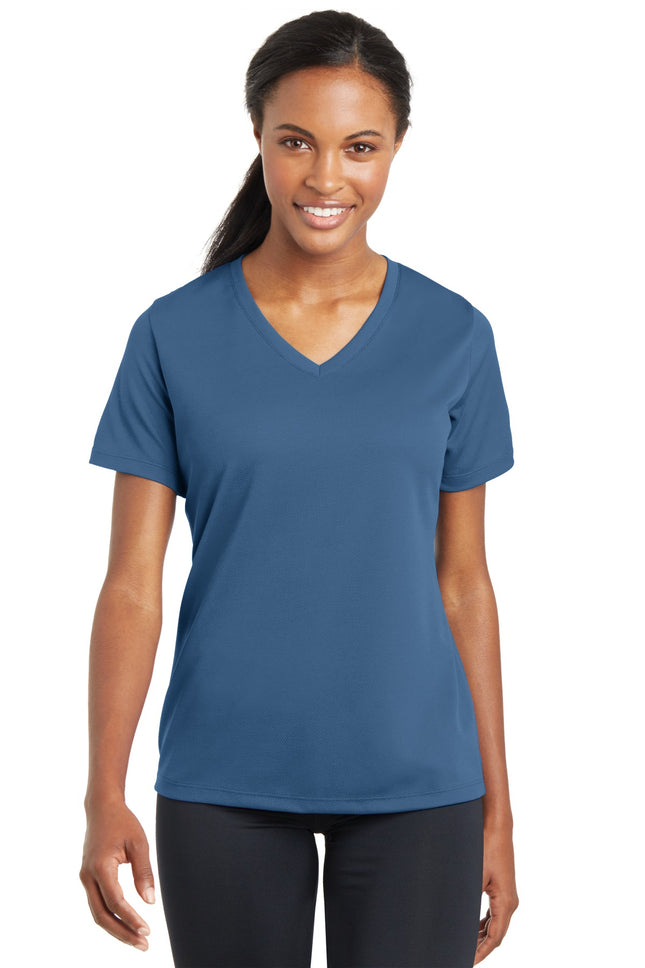 Sport-Tek ®  Women's PosiCharge ®  RacerMesh ®  V-Neck Tee. LST340