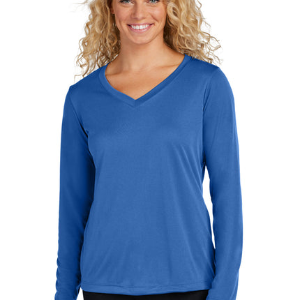 Sport-Tek ®  Women's Long Sleeve PosiCharge ®  Competitor™  V-Neck Tee. LST353LS