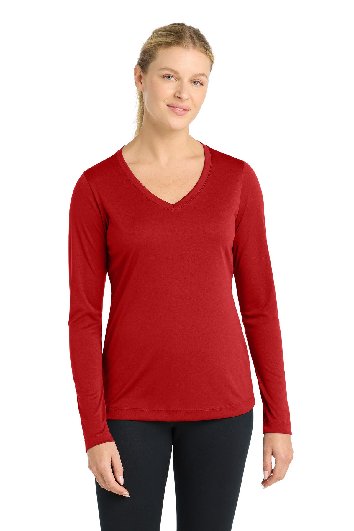 Sport-Tek® Women's Long Sleeve PosiCharge® Competitor V-Neck Tee LST353LS