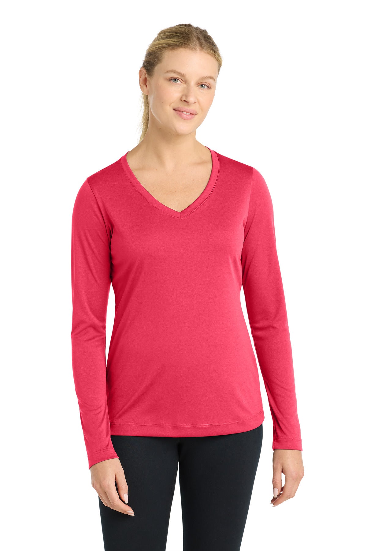 Sport-Tek® Women's Long Sleeve PosiCharge® Competitor V-Neck Tee LST353LS