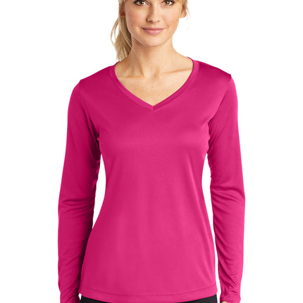 Sport-Tek ®  Women's Long Sleeve PosiCharge ®  Competitor™  V-Neck Tee. LST353LS