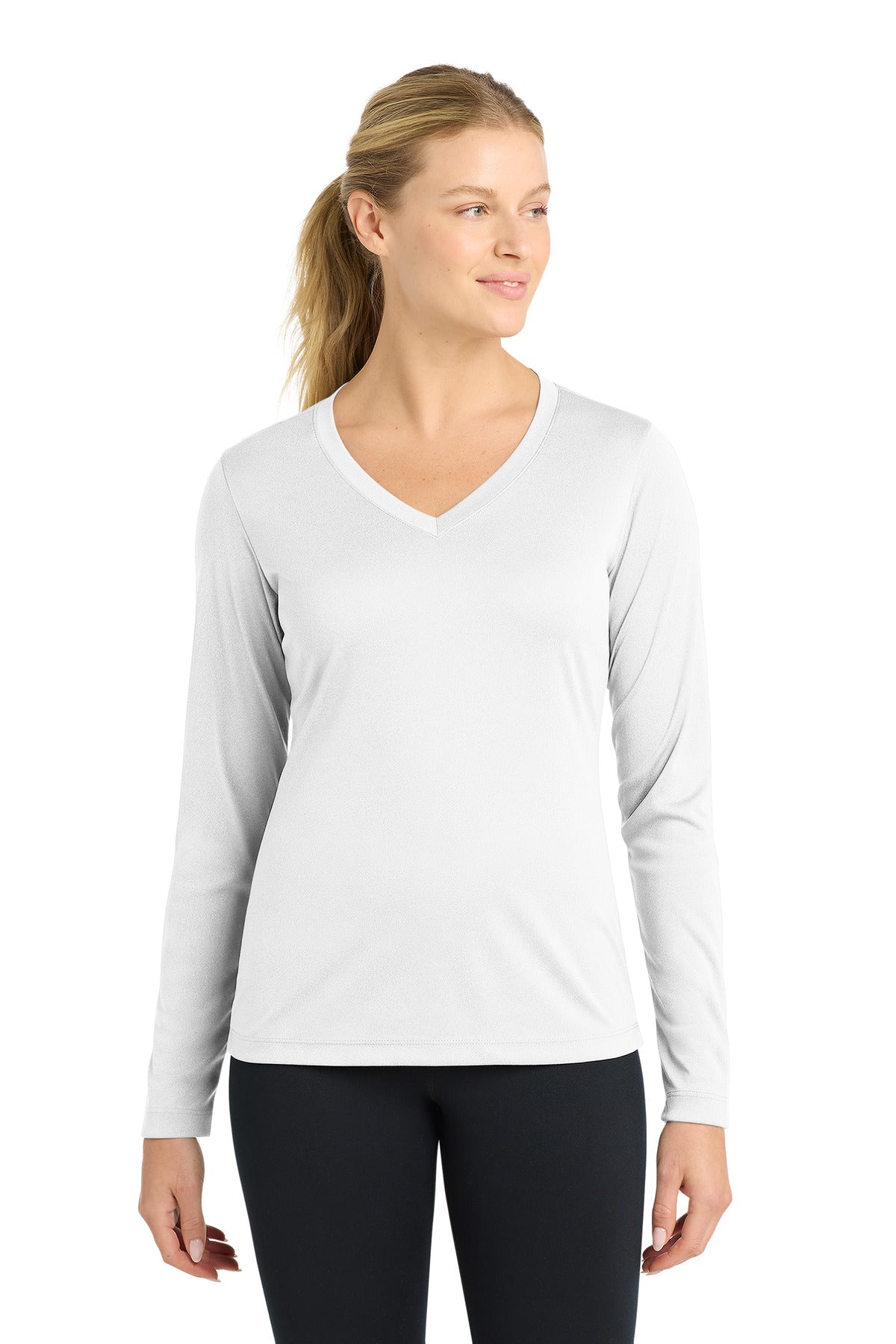 Sport-Tek® Women's Long Sleeve PosiCharge® Competitor V-Neck Tee LST353LS