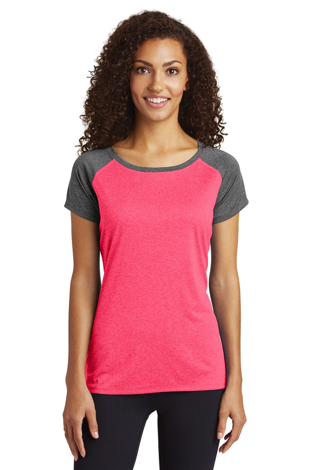 Sport-Tek  ®  Women's Heather-On-Heather Contender    Scoop Neck Tee. LST362