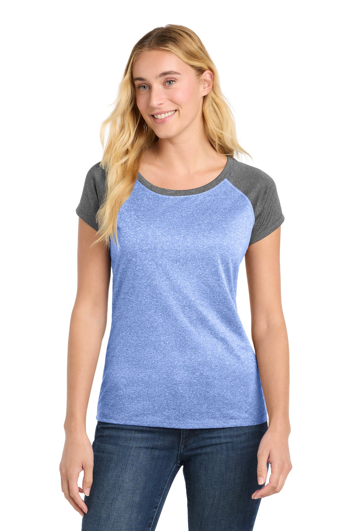 Sport-Tek ® Women's Heather-On-Heather Contender  Scoop Neck Tee LST362