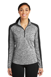 Sport-Tek® Women's PosiCharge® Electric Heather Colorblock 1/4-Zip Pullover LST397