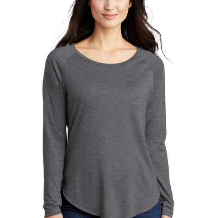 Sport-Tek  ®  Women's PosiCharge  ®  Long Sleeve Tri-Blend Wicking Scoop Neck Raglan Tee LST400LS