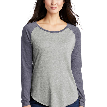 Sport-Tek  ®  Women's PosiCharge  ®  Long Sleeve Tri-Blend Wicking Scoop Neck Raglan Tee LST400LS
