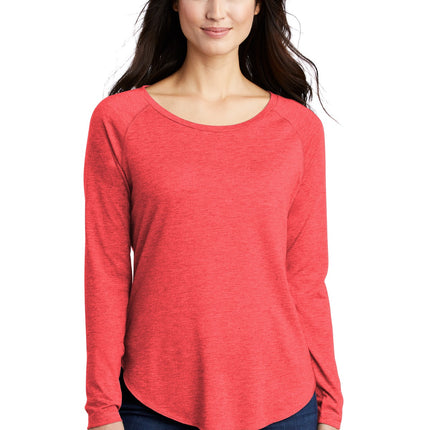 Sport-Tek  ®  Women's PosiCharge  ®  Long Sleeve Tri-Blend Wicking Scoop Neck Raglan Tee LST400LS