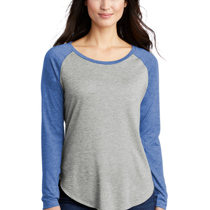 Sport-Tek  ®  Women's PosiCharge  ®  Long Sleeve Tri-Blend Wicking Scoop Neck Raglan Tee LST400LS