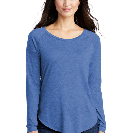 Sport-Tek  ®  Women's PosiCharge  ®  Long Sleeve Tri-Blend Wicking Scoop Neck Raglan Tee LST400LS