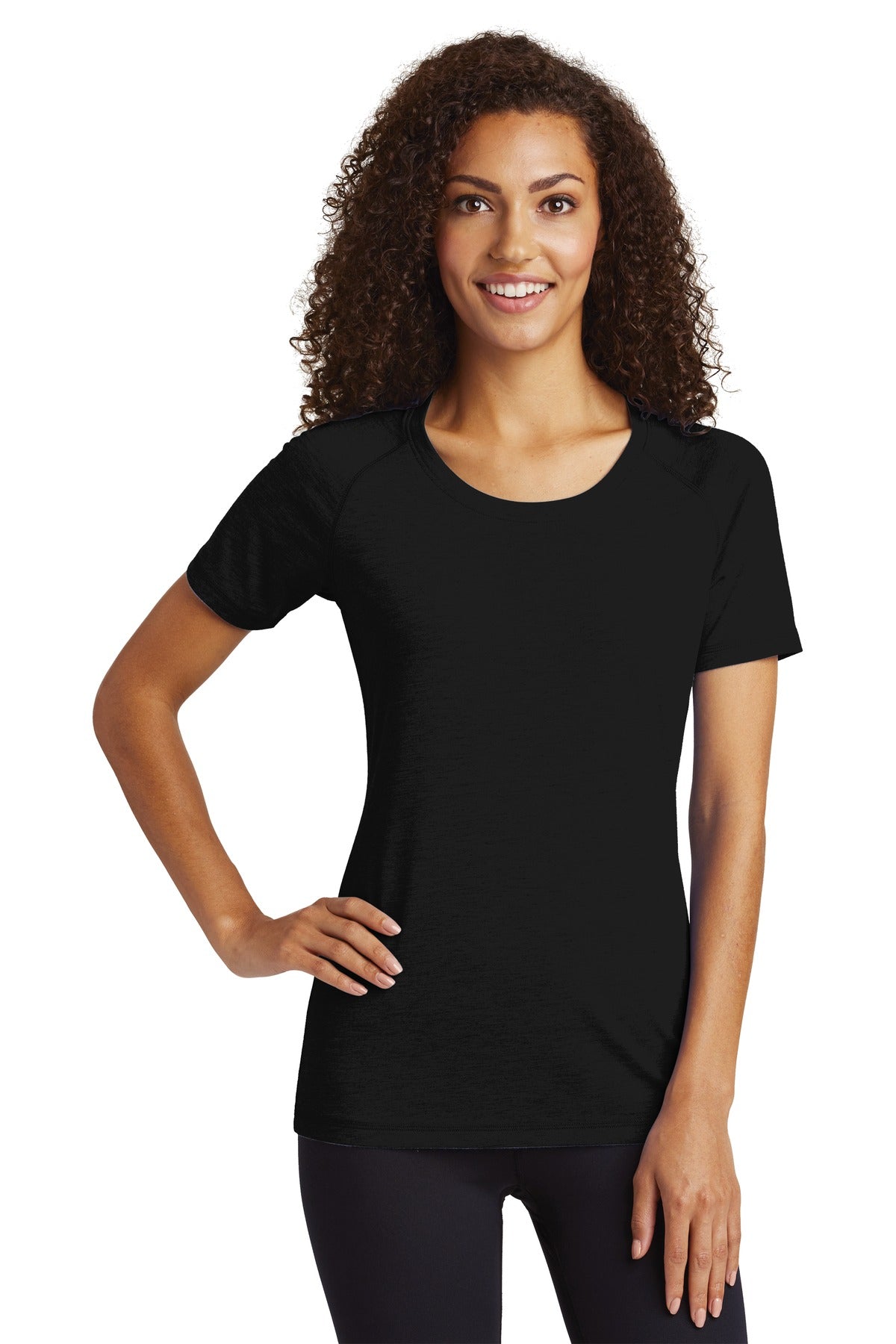 Sport-Tek ® Women's PosiCharge ® Tri-Blend Wicking Scoop Neck Raglan Tee LST400