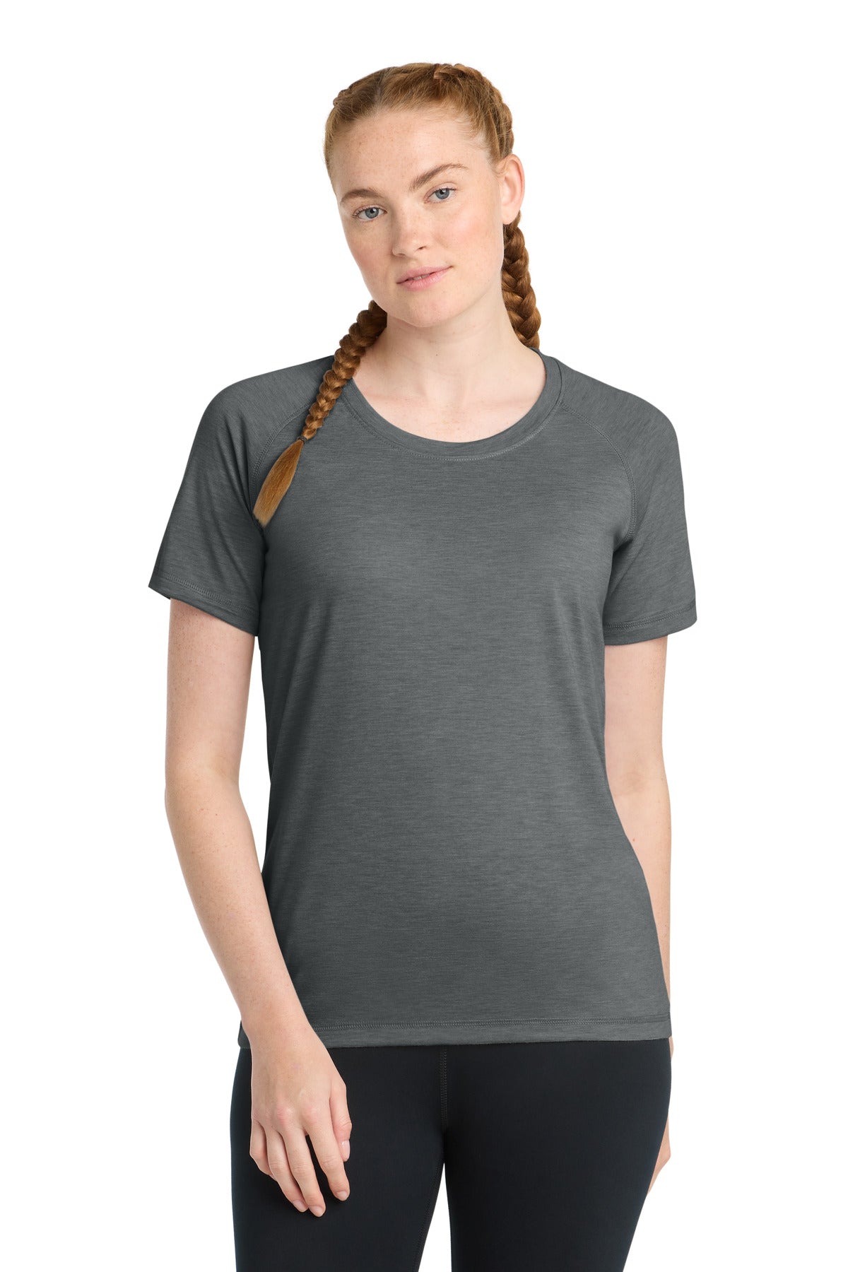 Sport-Tek ® Women's PosiCharge ® Tri-Blend Wicking Scoop Neck Raglan Tee LST400